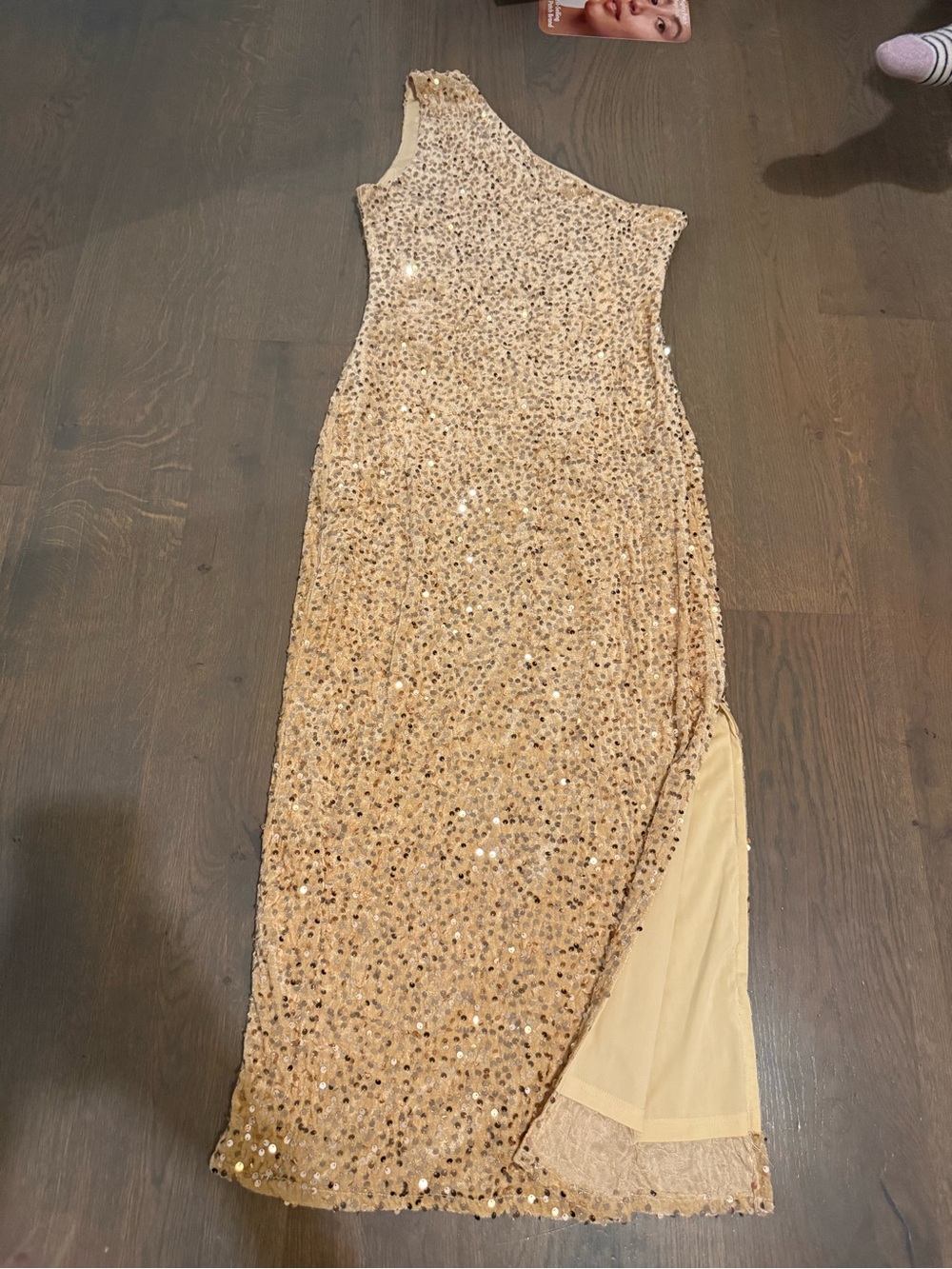 Gold Sequin Maxi Dress
